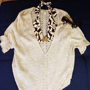 Banana Republic Deep V Neck Light Tunic Sweater